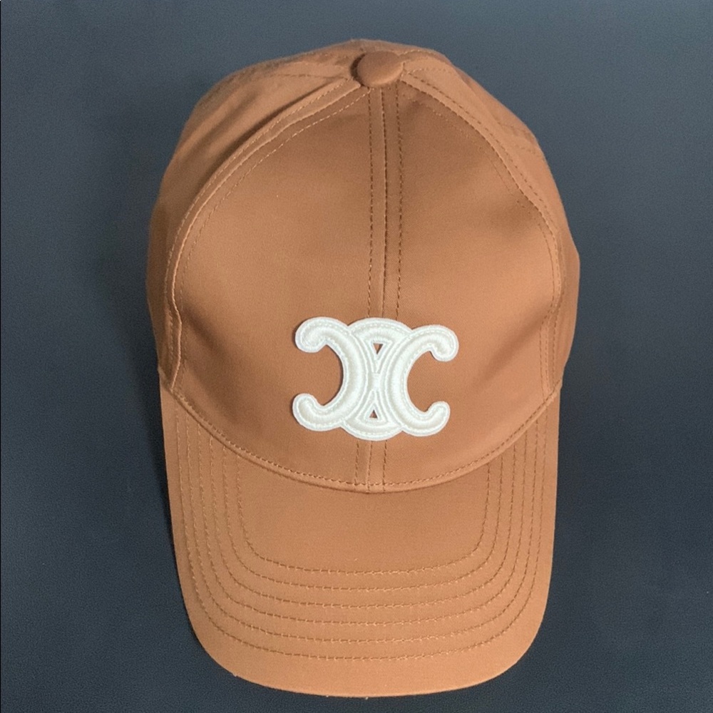 Brown Cap with White Logo